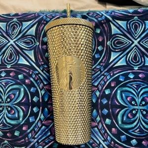 Starbucks Venti Gold Studded Tumbler